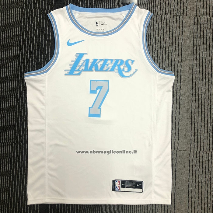 Maglia Los Angeles Lakers Carmelo Anthony #7 Citta 2020-21 Bianco